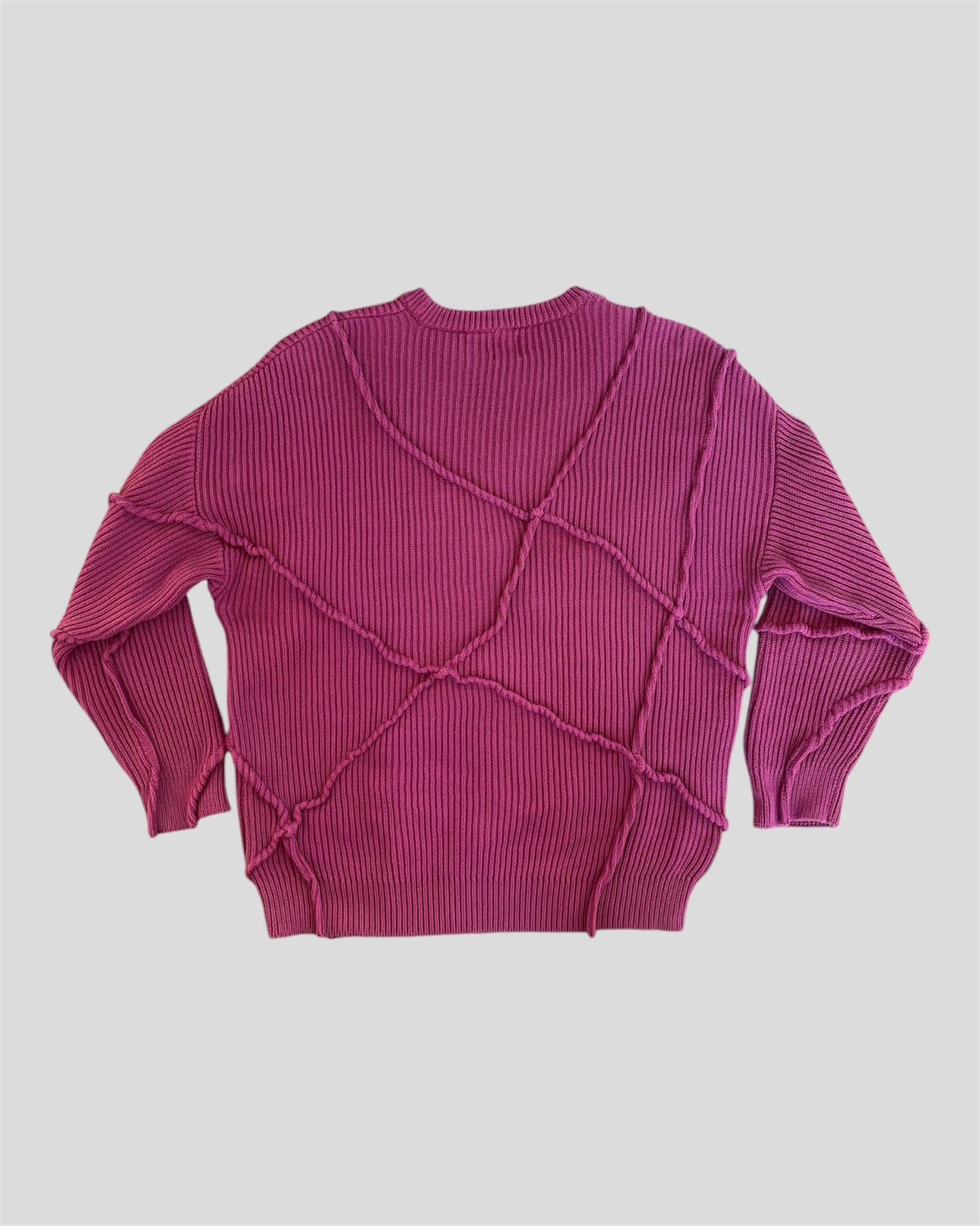 BERRY WRINKLE KNIT SWEATER