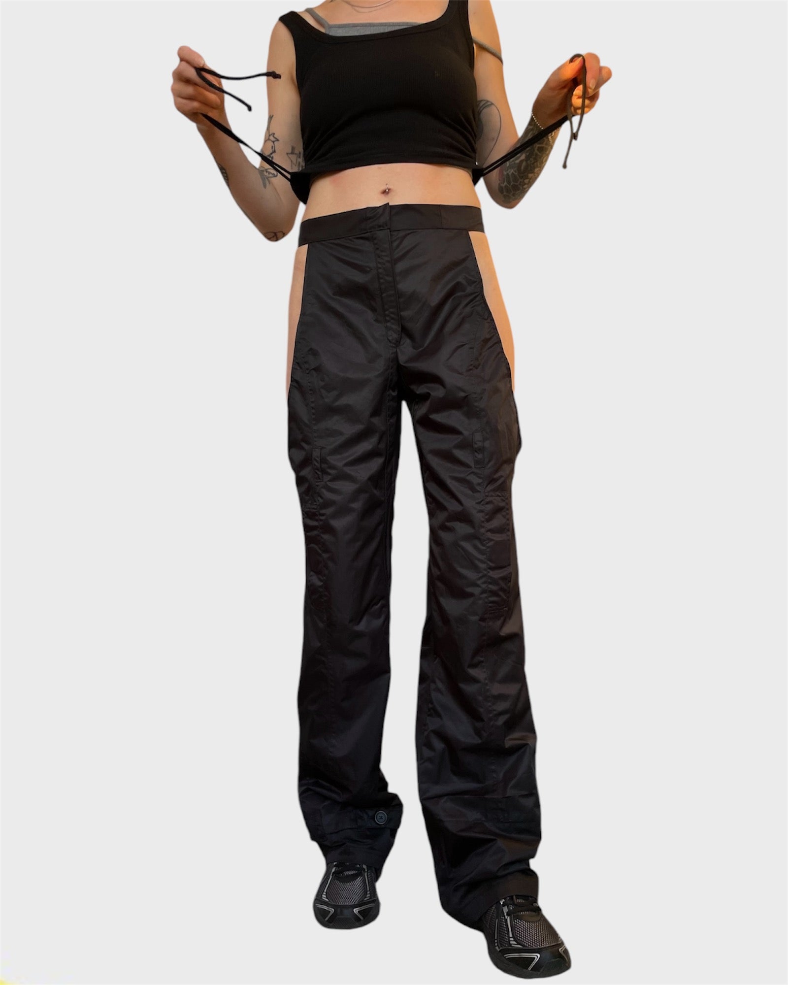 【COLOR iN ID】cut out black pants COLOR iN ID】cut out black pants パンツ・ボトムス