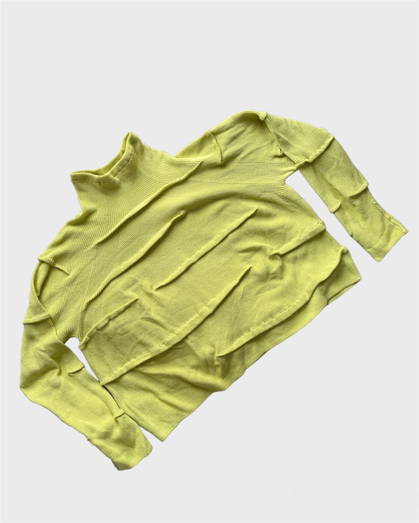 LEMON WRINKLE KNIT SWEATER